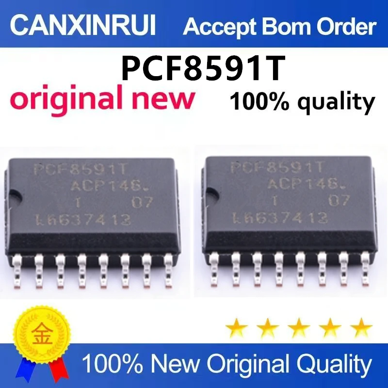 (5pcs-10pcs)Brand new original PCF8591T 8-bit analog-to-digital/digital to analog converter SOP-16 patch