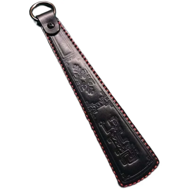 1pc High Quality EDC Utility Self-Defense Multi-Tool Outdoor Self Defense Leather Pat with 2.2mm Steel Plate