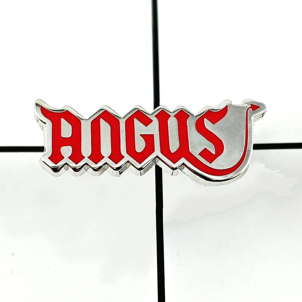 Angus Kreative Buchstaben-Brosche, modisches Buchstaben-Design, Abzeichen im Retro-Stil, Kunst-Schriftart, Metallnadel, Kragen-Schmuck, Rucksack-Dekoration, Geschenk – Detail 4