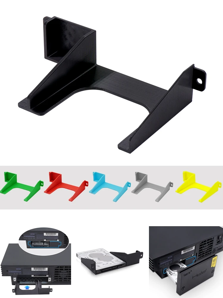 2.5IN Hard Drive Bracket For PS2 SATA Network Adapter 3D Printed Stand Holder HDD Bracket SSD Stand For PS2 Fat Game Console