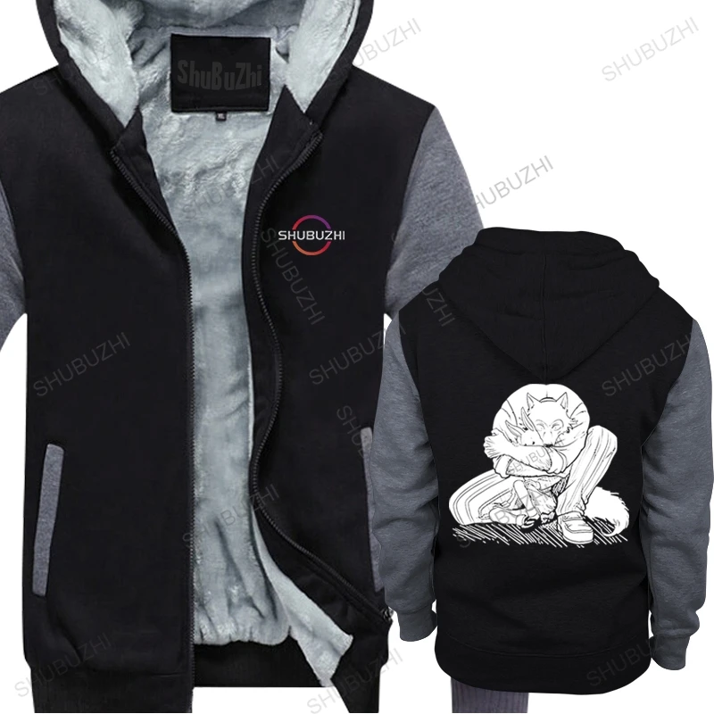 Толстовка с капюшоном Kawaii Beastars Legosi для мужчин, толстые хлопковые толстовки с рисунком манги, Хару, с круглым вырезом, мягкий флисовый пуловер Legoshi Haru