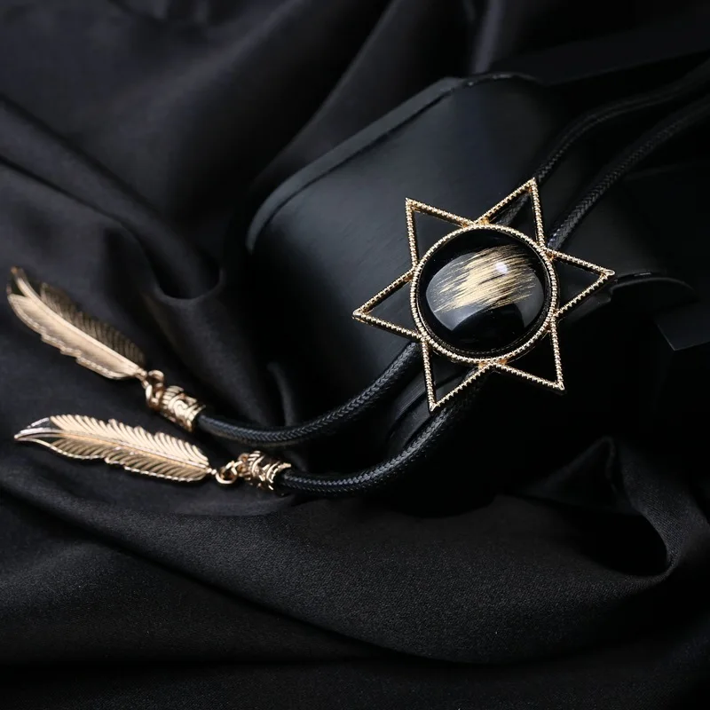 Retro Metall Bolo Krawatte Krawatte Stern Herren Halsketten Anhänger Hemd Kragen Bowtie Mode Cowboy Schmuck Zubehör – Detail 4