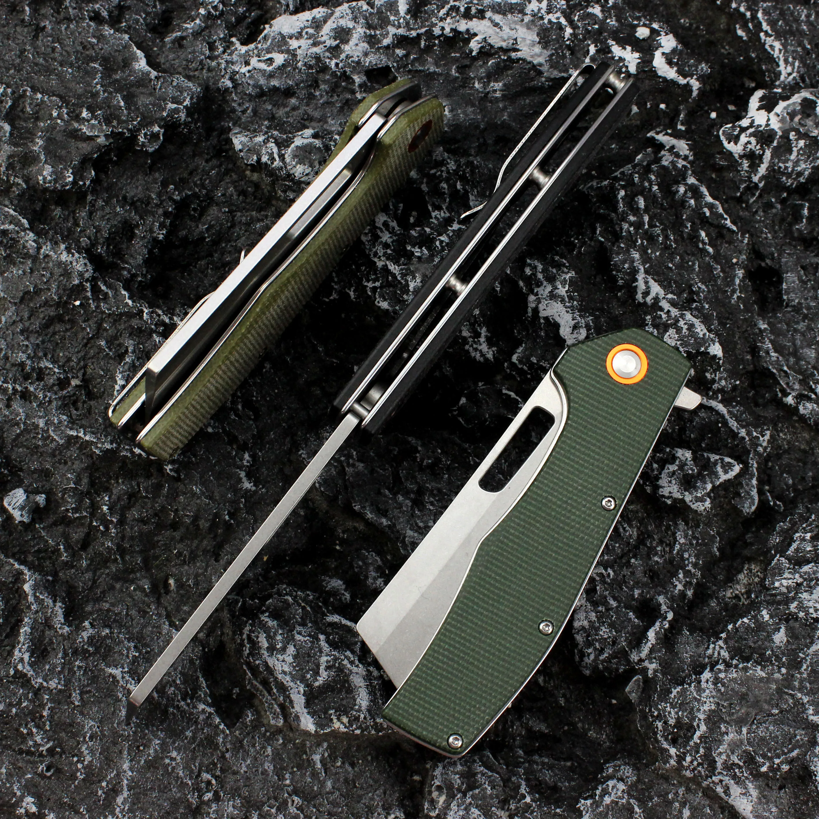 Imagem -04 - Faca de Caça de Aço para Homens Micarta Handle Sobrevivência ao ar Livre Facas de Resgate Canivete Dobrável Tunafire-d2