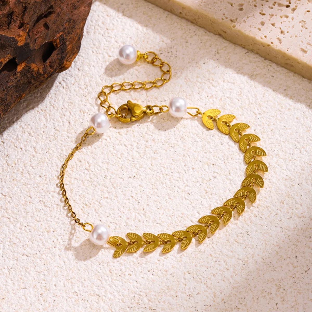 JP One Luxury Gold Color Fishtail Bracelet - Stainless Steel Jewelry for Women, Hypoallergenic Gift & Party Bangles Accessories