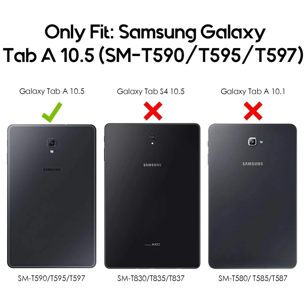 For Samsung Galaxy Tab A T590 T595 10.5 Inch Case Bluetooth Keyboard Cover for Samsung Galaxy Tab A 10.5 2018 T590 T595 Teclado
