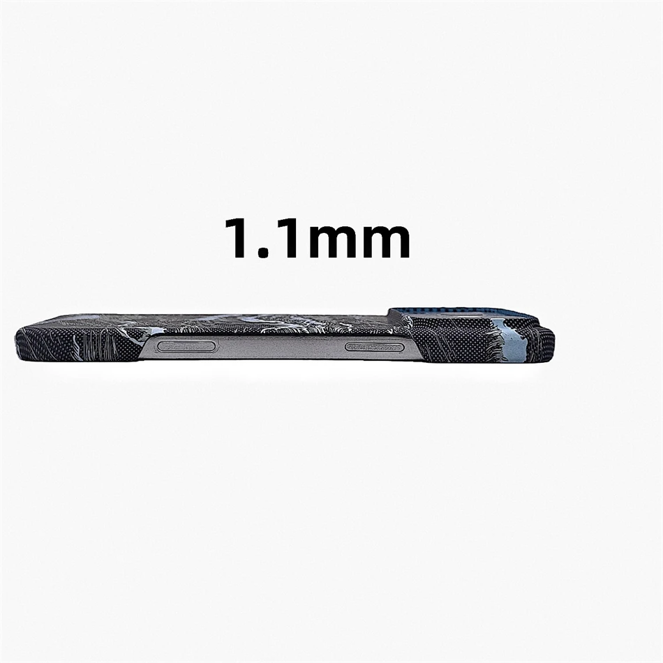Luxury For Magsafe Carbon Fiber Texture PC Phone Case For iPhone 17 16 15 14 Pro Max New Frosted Frameless Dissipation Cover view 5
