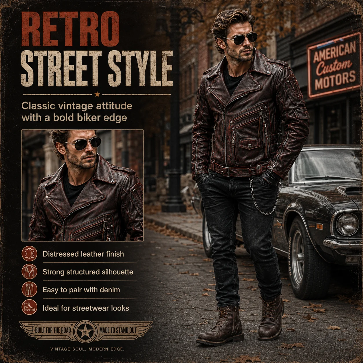 Thumbnail 3 - #27 Trending Mens Leather Coats Right Now