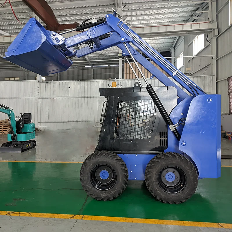 

Free Shipping Mini Skid Steer Loader EPA Kubota Engine Compact Wheel Chinese Mini Skid Steer Loader for Sale