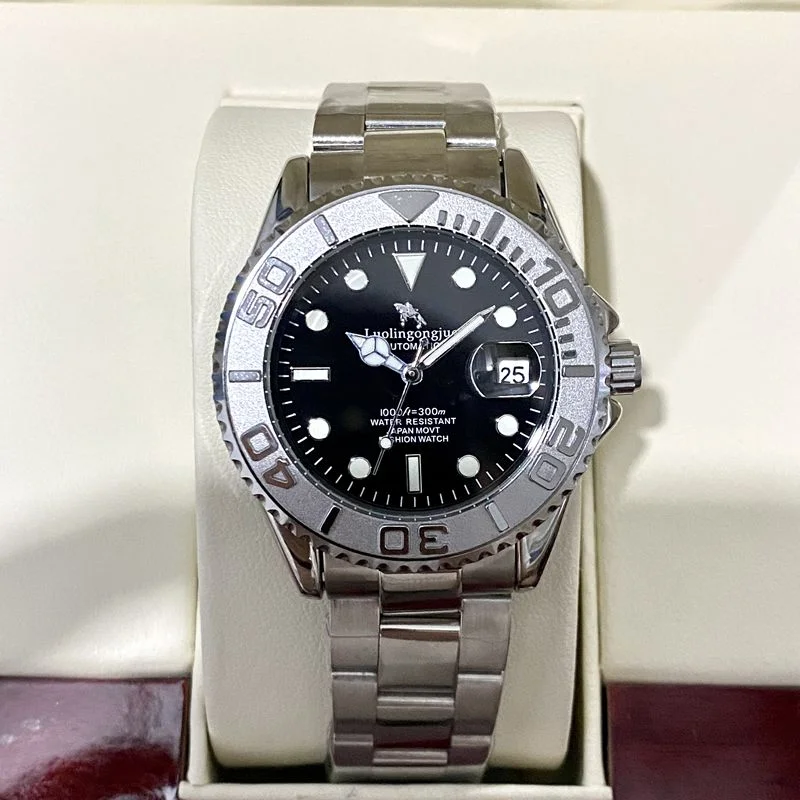 

Элитные мужские механические часы, дизайн «скелет», ремешок из нержавеющей стали, высококачественные, самые продаваемые мужские часы, полностью автоматические механические часы, водонепроницаемые, с календарем, модные, повседневные, универсальные, персона