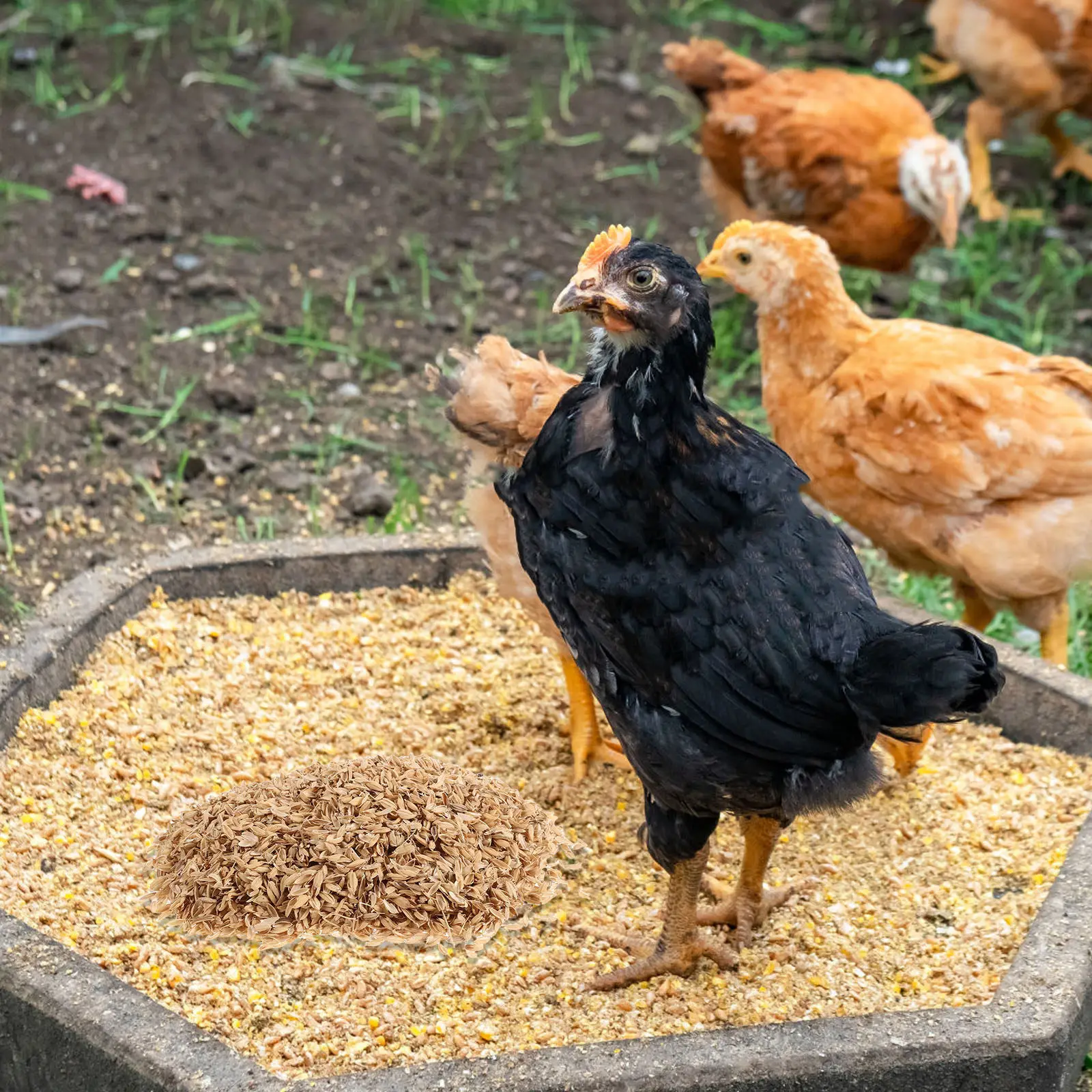 

1Set Natural Chicken Coop Rice Husk Bedding 1.5kg Soft Absorbent Chicken Nesting Rice Hulls Poultry Supplies Gardening Soil