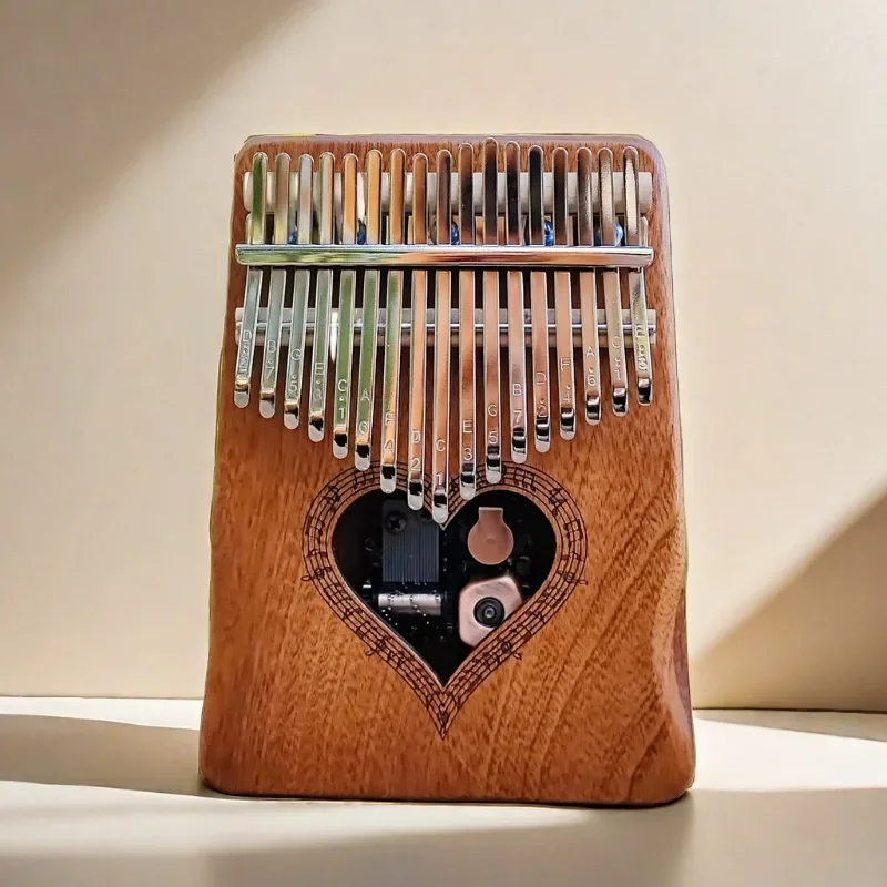 

Thumb Violin Wooden Music Box Music Box Figurines Instrument Kalimba Finger Violin Designed Holiday Gifts Home Decor Ornaments