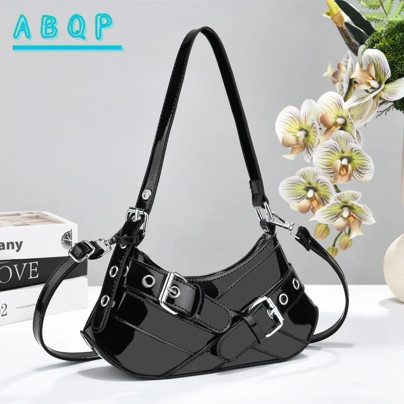

New Women's Shoulder Bag Luxury Brand Bright Leather Fashion Women's Handbag Personalized Casual Women's Bag Large Capacity