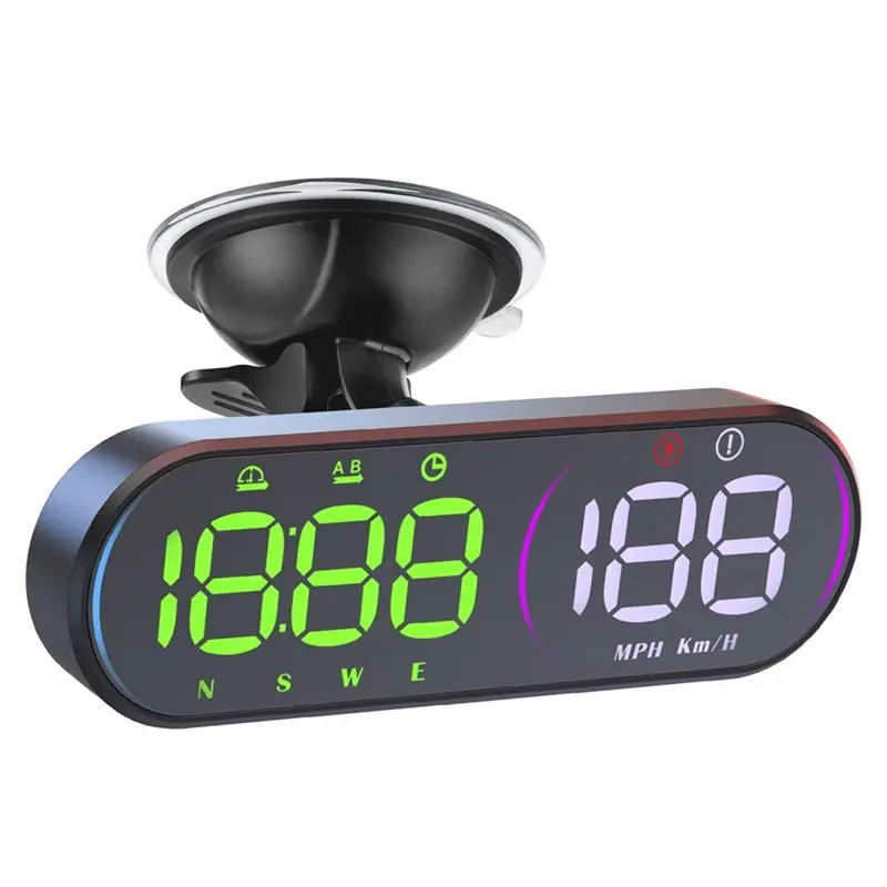 ABQB-Universal HUD Windshield Projector Car Head Up Display Portable Digital Speedometer Satellite Signal/Speeding Warning