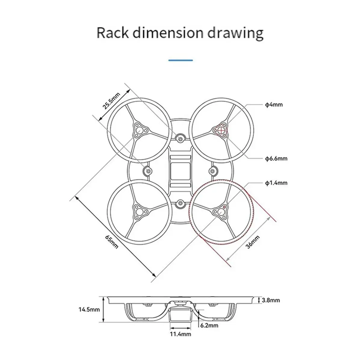 Big Discount For Air65 II Brushless Whoop Frame Drone Frame for FPV Quadcopters Enhanced Protection Stable Flight Performance A