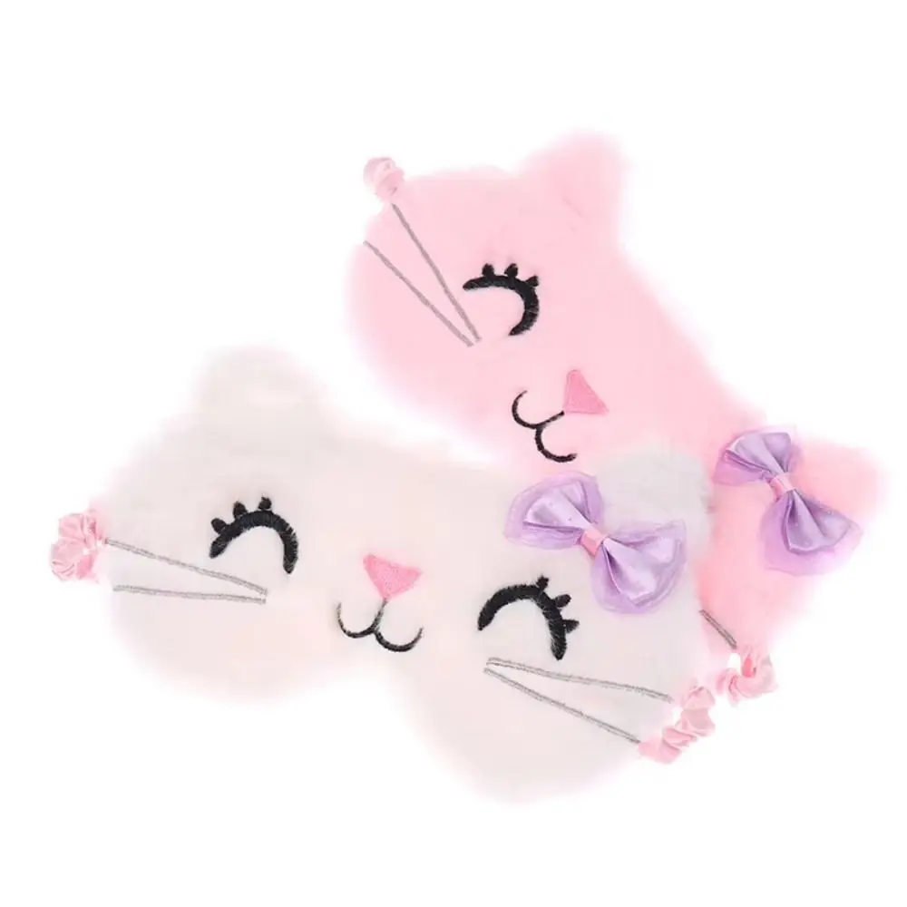 Soft Fabric Sleep Mask Adjustable Strap Light Blocking Cartoon Eye Cover Breathable Material Comfort Fit