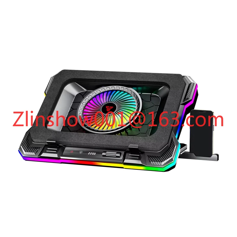 Supports 19 Inches RPM Fan Magnetic Foam Pad RGB LED 7-Level Height Adjustment Laptop Cooler