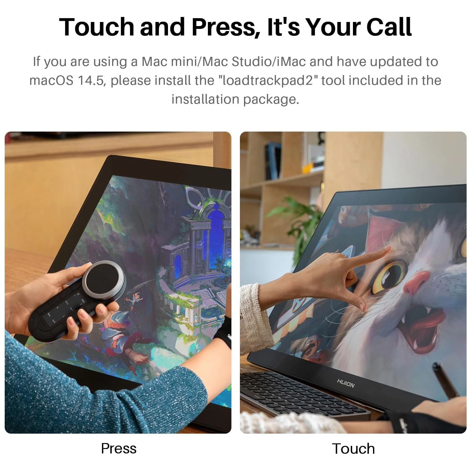 Huion Kamvas Pro 24 Gen 3 Graphics Tablet Touch Screen 4K Display, PenTech 4.0 Dual-Pen 16K Levels Pressure Pen Canvas Glass 3.0