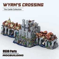 Famous Movie Castle Modularity Wyrm's Crossing MOC Building Block DIY Assembly Model Technology Bricks Collection Toy Gifts