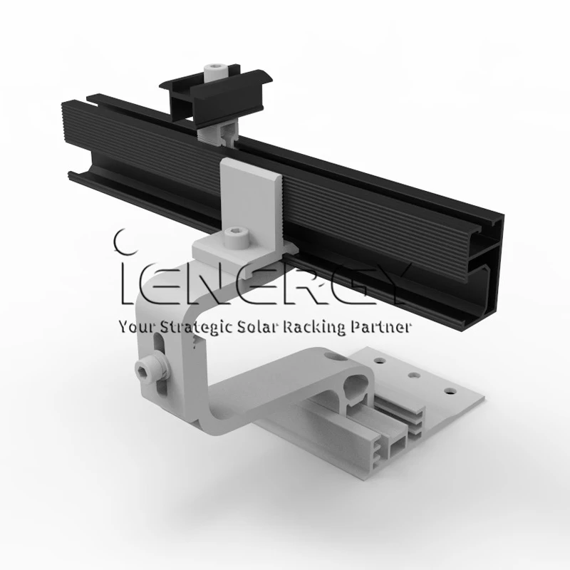SUS304 Flat Tile PV Mount Hook, anti-rust solar fitting part, special for asphalt shingle home rooftop photovoltaic panel fixed
