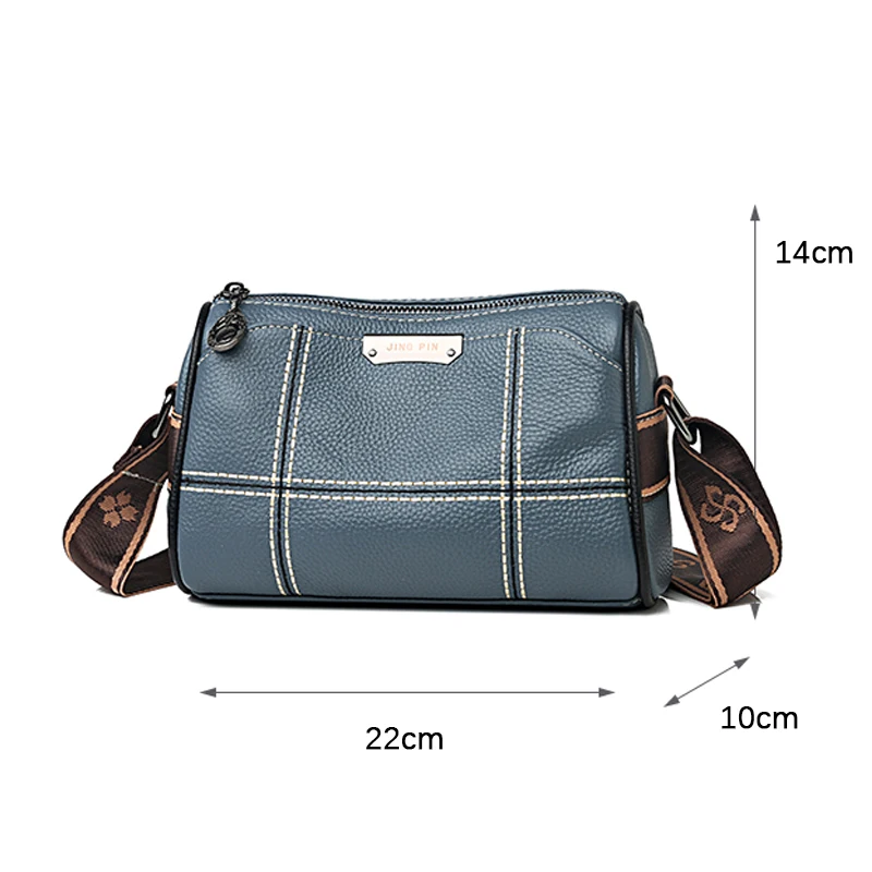 2024  Authentic Top layer Cowhide Women\'s Shoulder Bag Girl Business Shopping Bolsos Luxury Designer Female Messenger Bags Sac