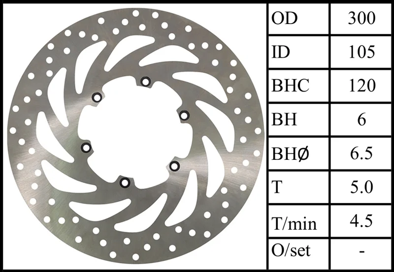 Motorcycle Front Brake Disc Rotor For BMW F800GS 08-17 F800GS Adv 12-18 F650GS Dakar 00-07 G650GS 11-16 G650GS Sertao 12-14