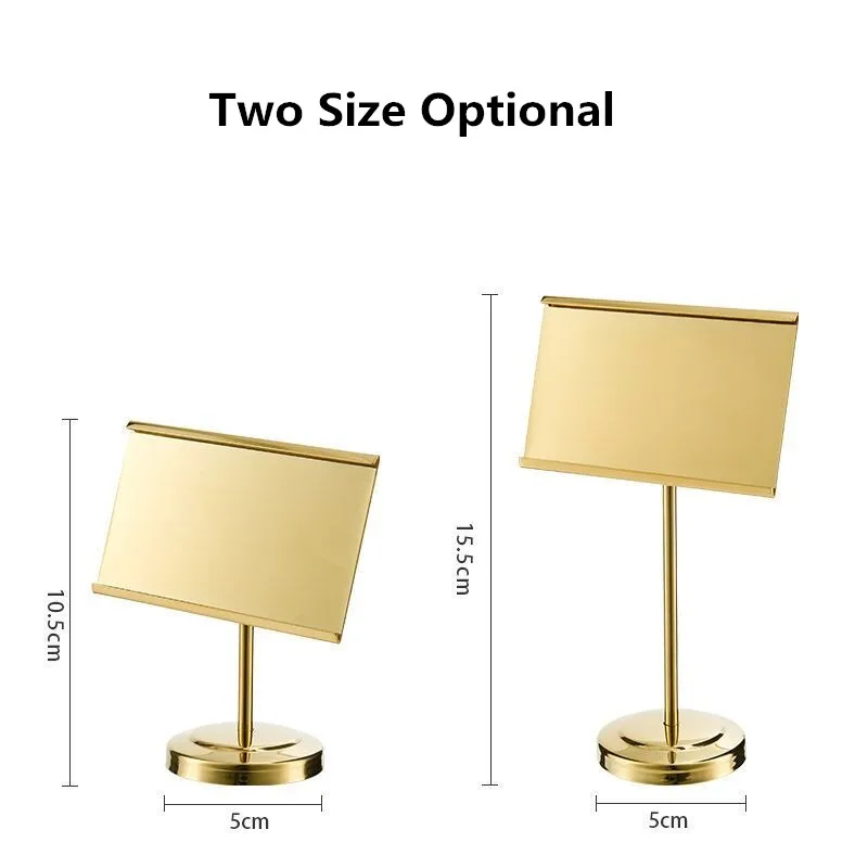 Small Metal Table Number Place Card Holder Wedding Reception Menu Paper Picture Holder Price Label Holder Stand