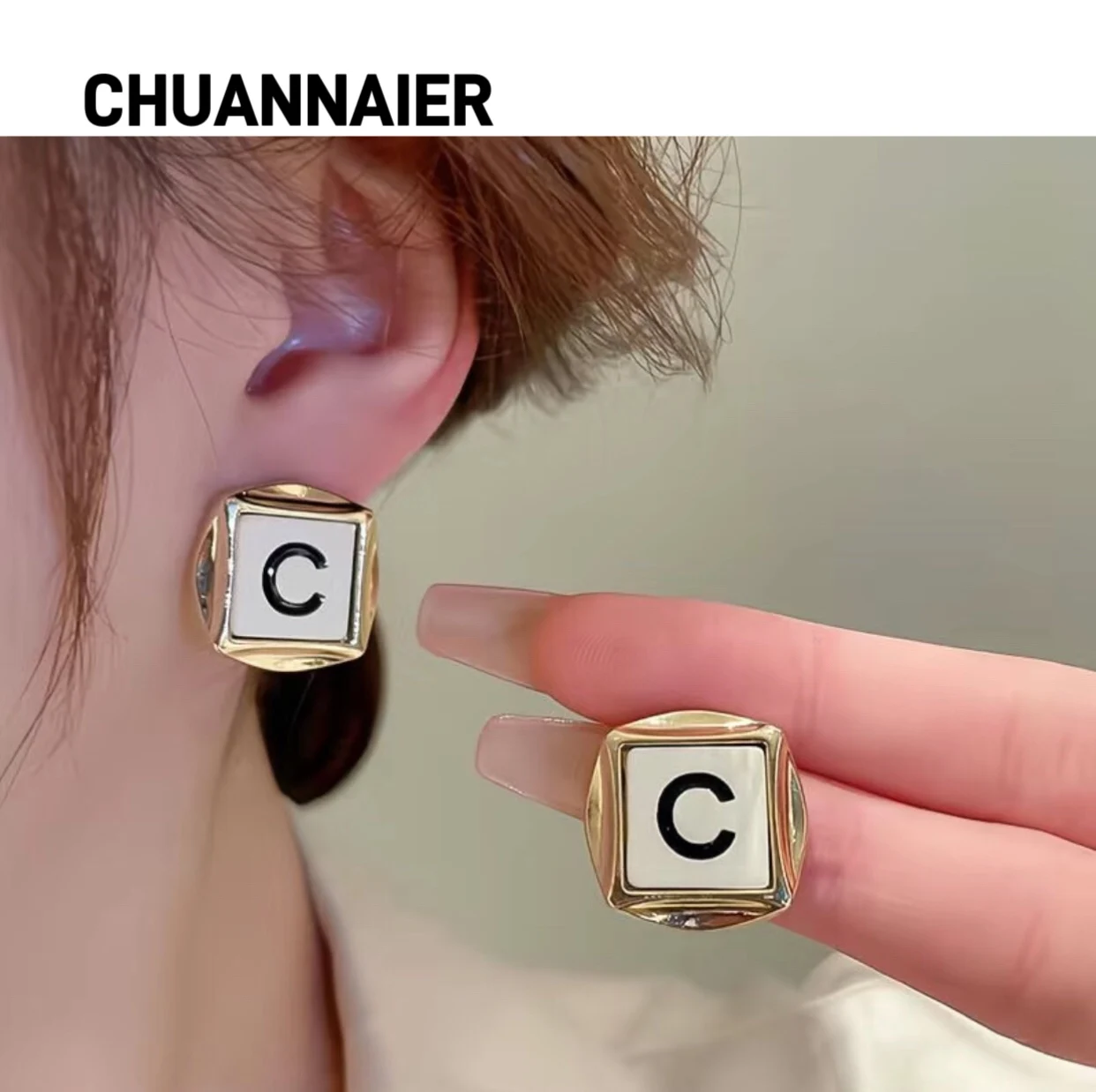 

Couple's best-selling earrings, luxurious and unique design, personalized earrings, cool and cold earrings, women's high-end