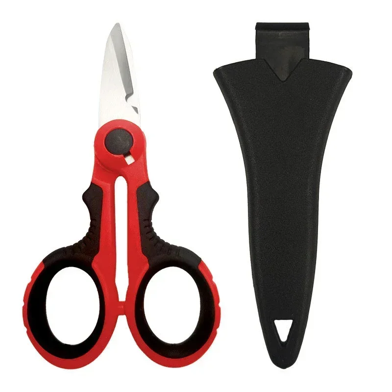 Electrician Scissors New High Carbon Steel Non-slip Industrial Strong Wire and Cable Stripping Scissors Suitable for Home Office