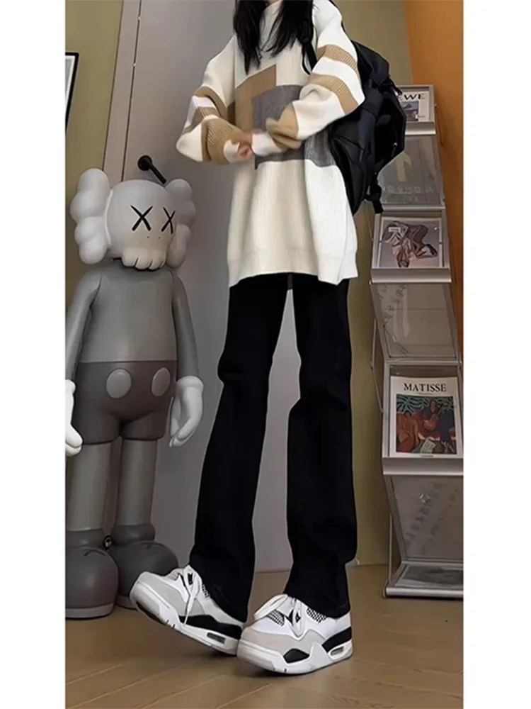 

Мужские прямые джинсы на подкладке Cleanfit, винтажные джинсовые брюки с высокой талией, утягивающие эффекты, осень-зима Faion