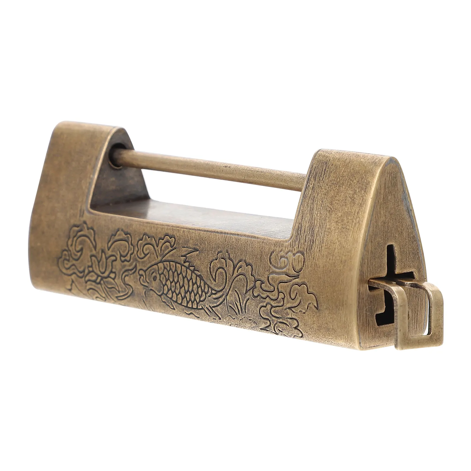 

Padlock Retro Horizontal Vintage Locks Engraved Chinese Decorative Padlocks