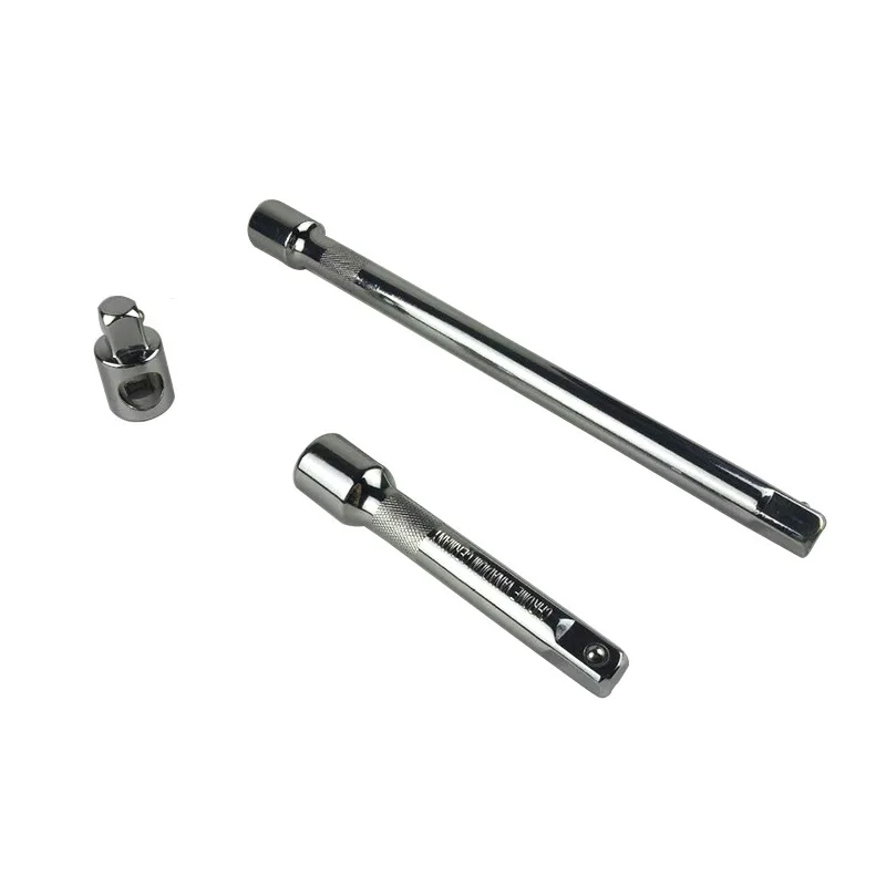 Ratchet Quick 1/2 Inch 125mm Interface Joint Connecting Extended Rod Three-way Changeover Socket Head Connecting Lengthened Rods