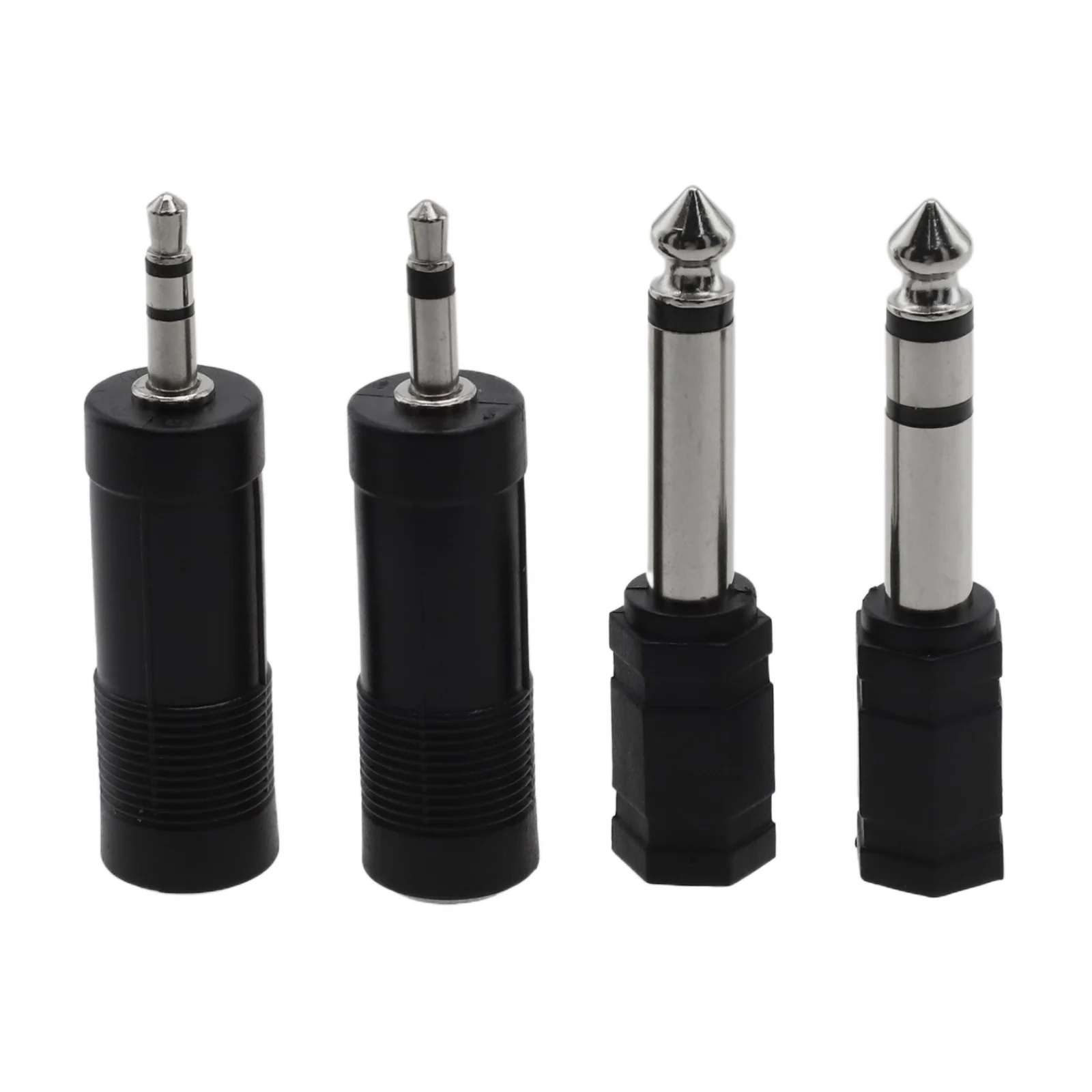 4 Pack 3.5mm Female to 6.35mm Male Stereo Audio Adapter for Headphones and Sound Equipment Use in Home Office Studio