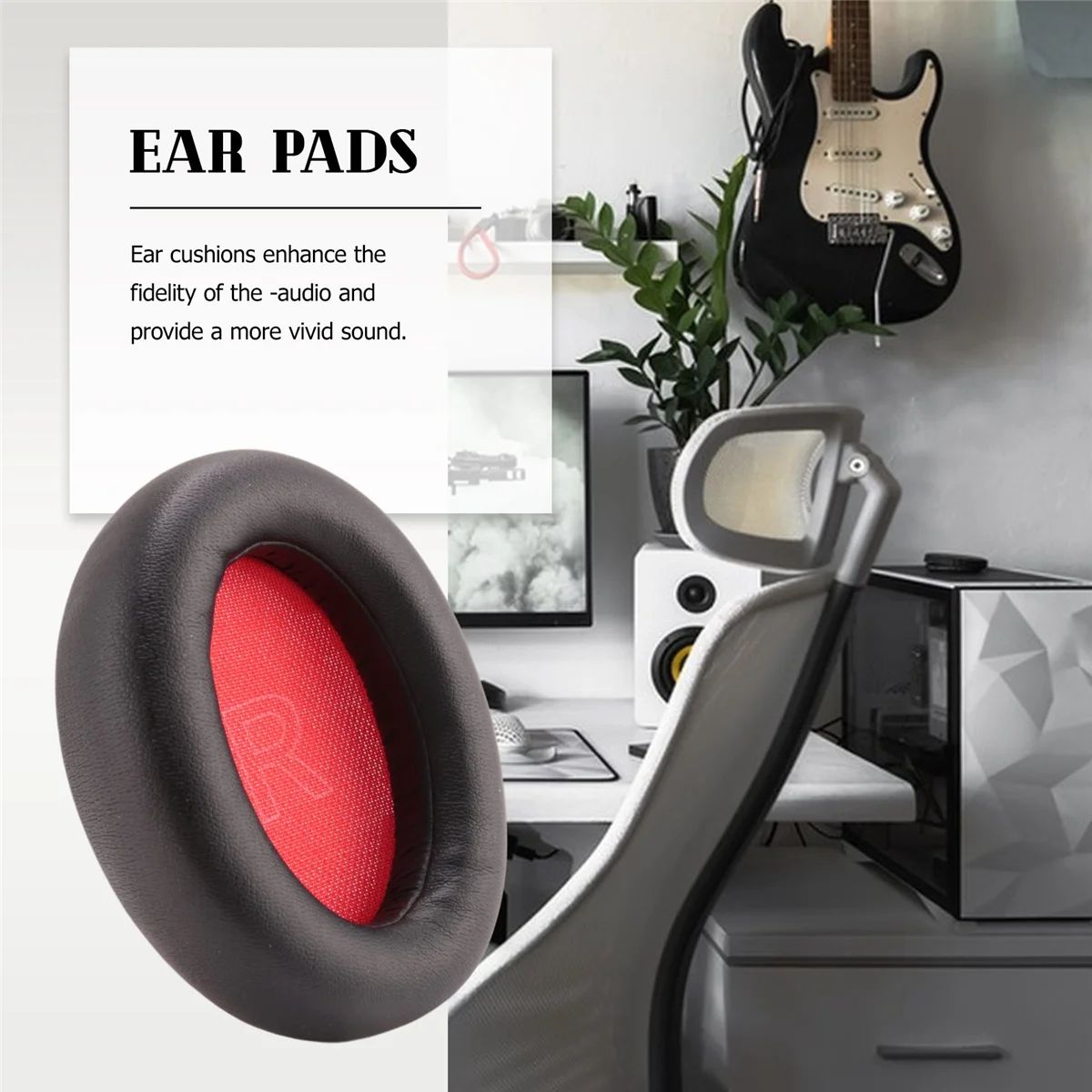 رائجة البيع استبدال وسادة الأذن غطاء رغوة بطانة للأذن وسادة ناعمة للحياة Q10 / Q10 سماعات بلوتوث (أحمر)