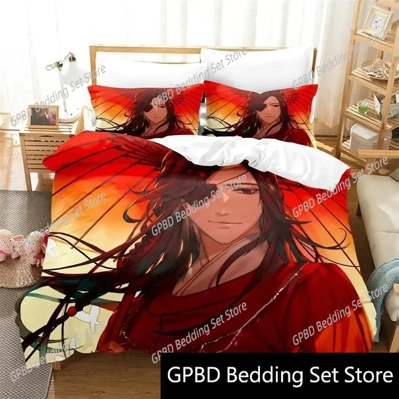 Heaven Official's Blessing Tian Guan Ci Fu Bedding Set,Girls Adult Single Twin Queen Size,Duvet Cover Pillowcase Bedding
