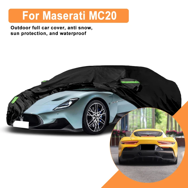For Maserati MC20 Car Full Cover - Outdoor Waterproof Snowproof Sunshade, Winter & Summer All Weather Auto Protection Accessory