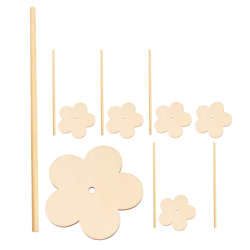 

6 Sets Display Stand Dessert European American Donut Stands Holder Wooden Detachable