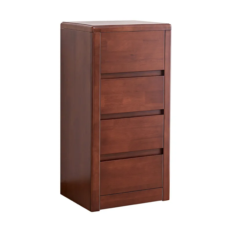 Pure solid wood hidden grid, four drawers, lockers, living room, bedroom, antique style, light luxury storage, hidden anti-theft