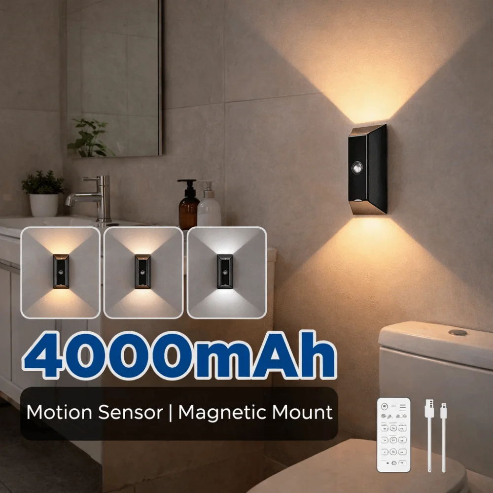 

Rechargeable Sensor Wall Lights Remote Control Magnetic Suction Magnetic Wall Lamp Human Body Sensing Intelligent