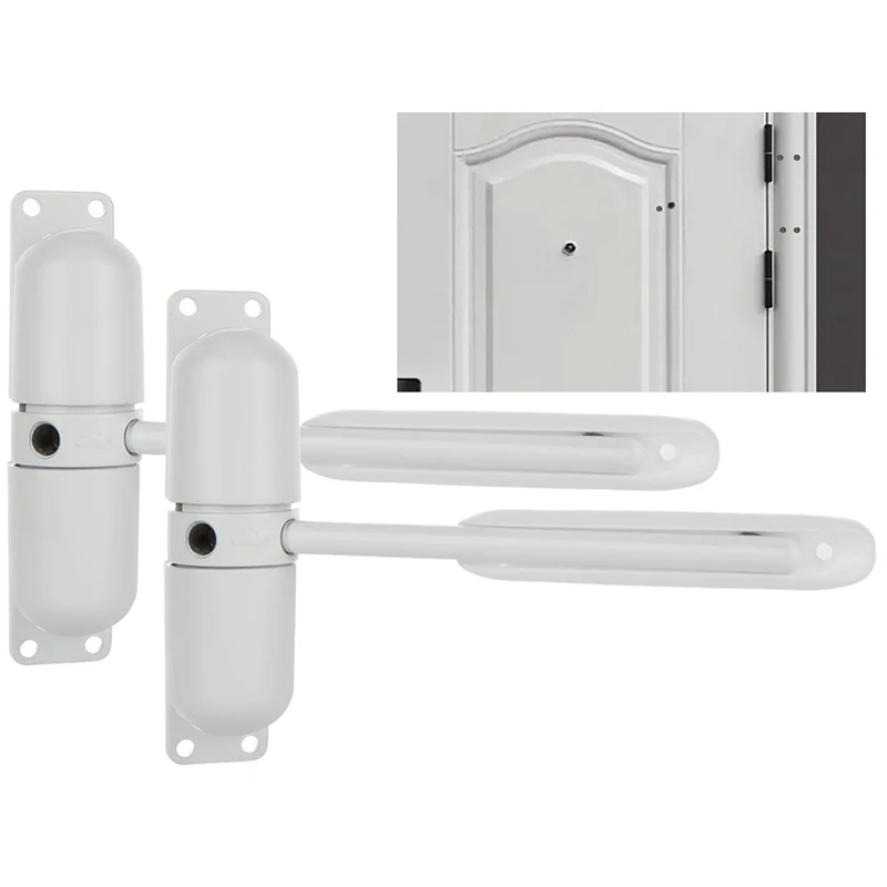 2 PCS Automatic Spring Door Closer Adjustable Close Door Hinge For Convert Hinged Doors To Self-Closing,Door Closer Auto