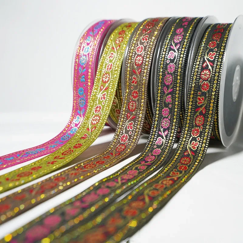 1 Yards Ethnic Ribbon Embroideried Trim Boho Lace DIY Clothes Bag Accessories Webbing