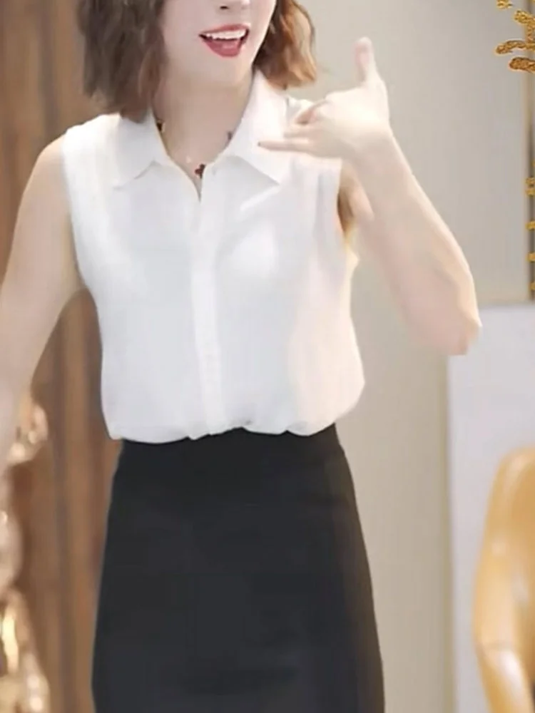 

Ele Pure Color Knitted Open Cardigan Vest Casual Svel Turn-down Collar Faionable Young-looking Straight-cut Sle