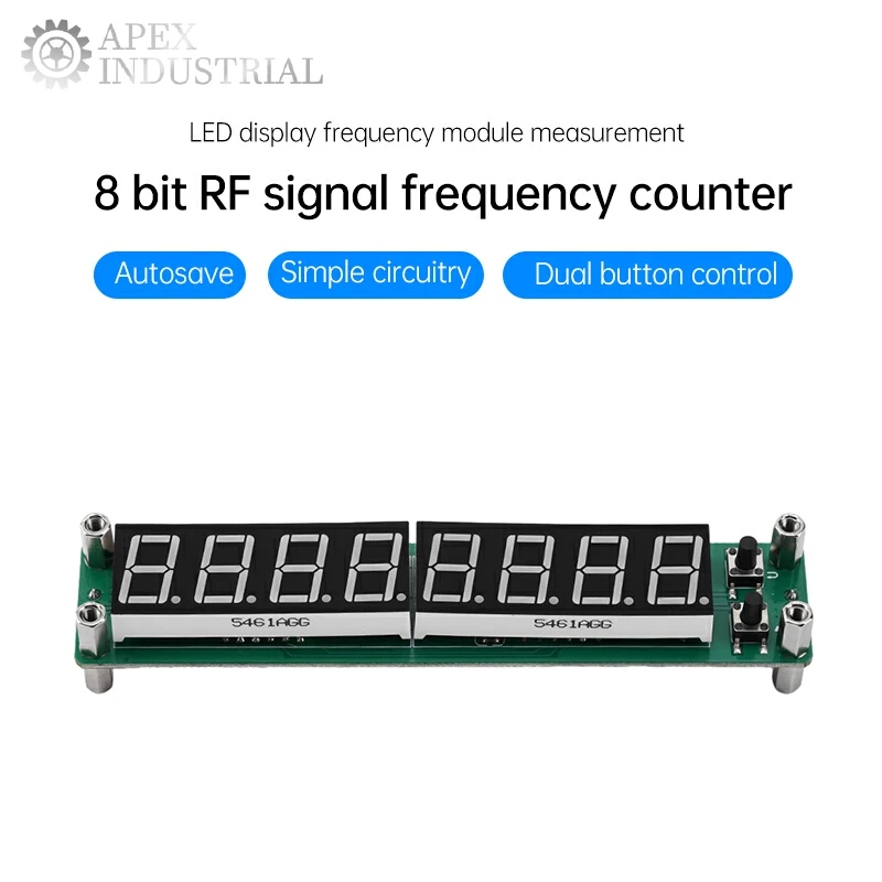 

8 bit RF Signal Frequency Counter LED Display Frequency Module Measures Frequency From 0.1Mhz To 1200Mhz Display Component