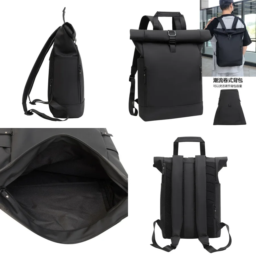 

【New style】- hot-selling men's backpack leather water-proof large-capacity business travel computer bag commuter travel backpac