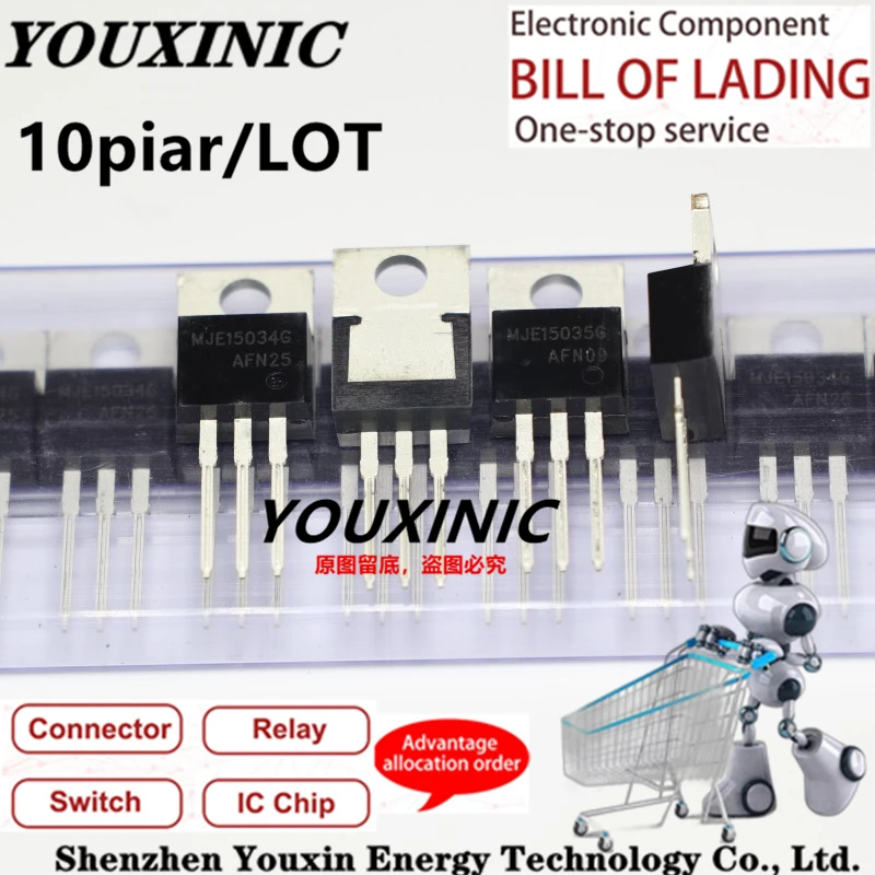 YOUXINIC 2021+ 100% New Imported Original  MJE15034G MJE15035G  MJE15034  MJE15035  TO-220 Audio Pairing Triode  4A  350V