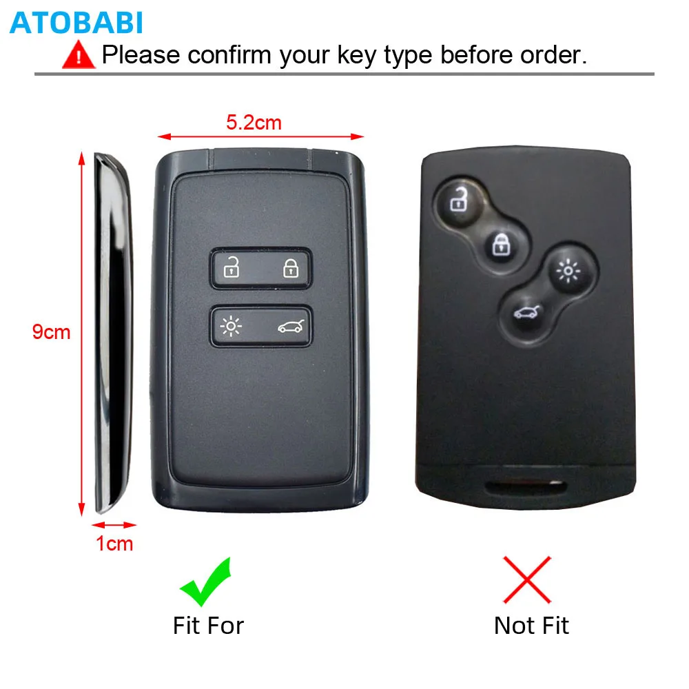 Leder-Autoschlüsselhülle für Dacia Duster Sandero Stepway Renault Scenic Kadjar Captur Talisman Koleos Smart Remote Fobs Cases Bag – Detail 1