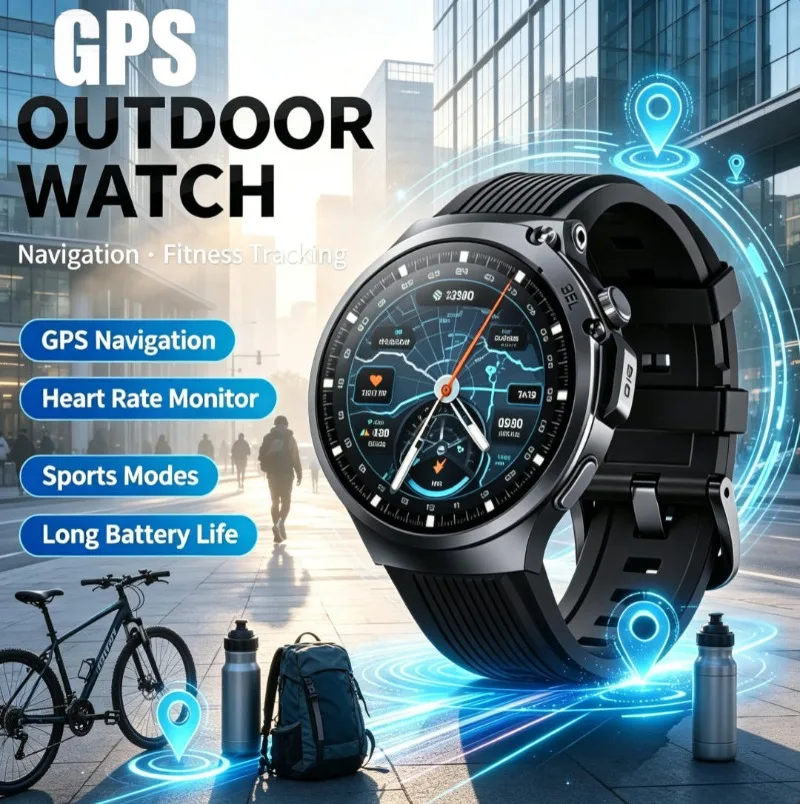 Universal VP30 4G Full Netcom Smart Watch with Built-in GPS Positioning & Real-Time Heart Rate Monitoring Wristwatch