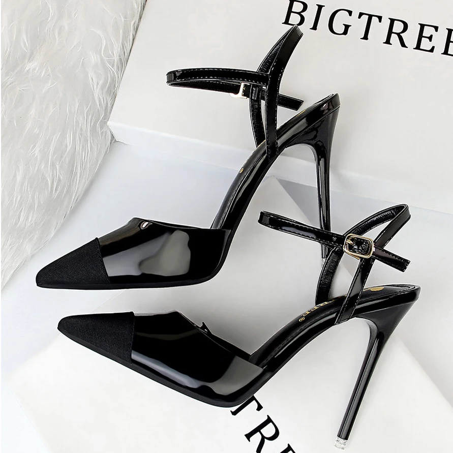 BIGTREE Shoes Women\'s Sandals Pointed Toe High Heels Women Stiletto Summer High-heeled Sandals Ladies Party Shoes Sexy Pumps