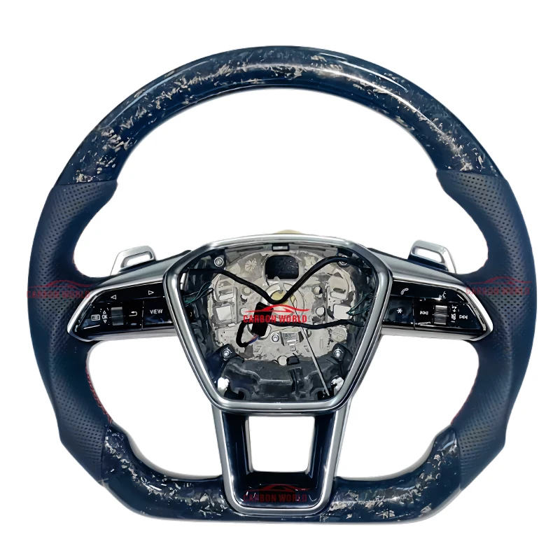 

Carbon Fiber Car Steering Wheel for Audi C8 A3 A4 A5 A6 A7 A8 Q8 Q3 Q5 Q7 Personalized Customized Sports Leather Steering Wheel
