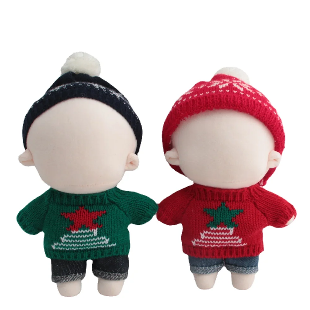 20cm Plush Doll Suit Sweater Shoe Body-Shape Doll Accessories Christmas Present Replaceable Clothes Toy Gift MovieStar Idol Doll