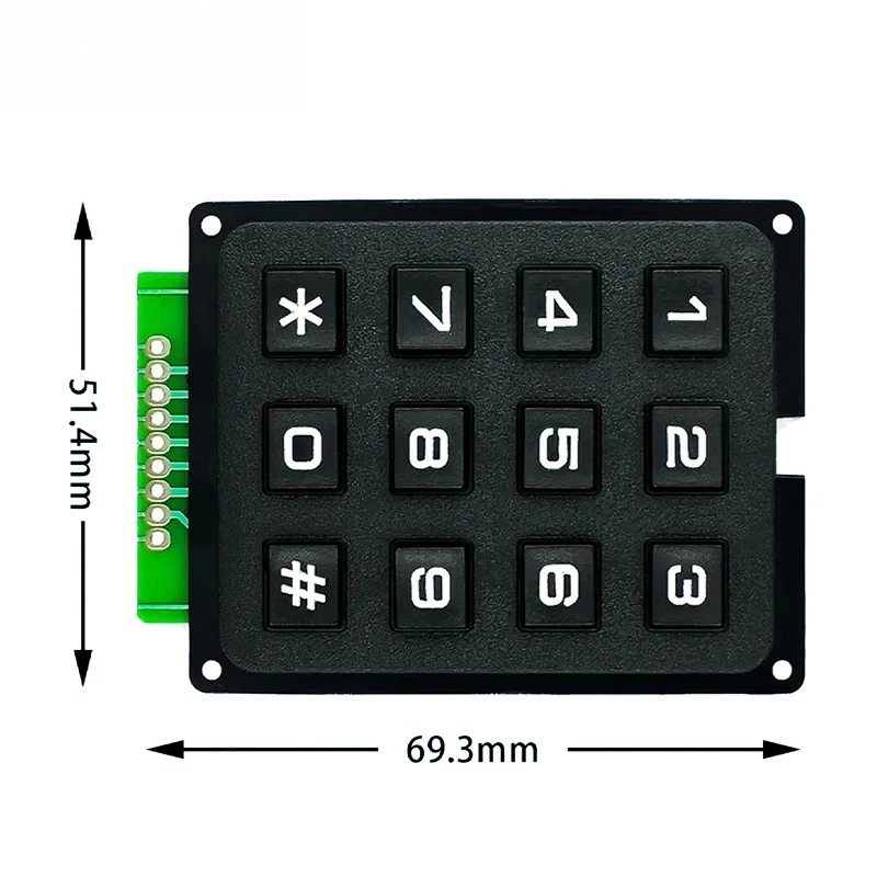 3*4 4*4 Матричный переключатель Клавиатура Модуль массива клавиатуры АБС-пластик Клавиши 4x4 3x4 12 16 Кнопочный мембранный переключатель DIY Комплект для Arduino